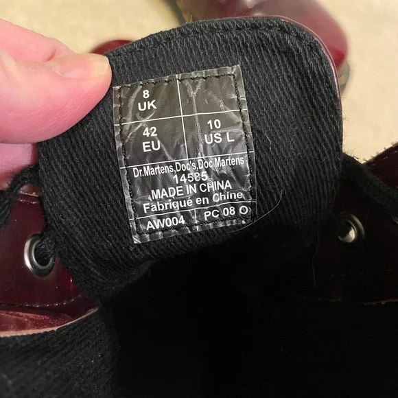 Dr. Martens Cherry Red Vegan Leather Footwear - Picture 3 of 7
